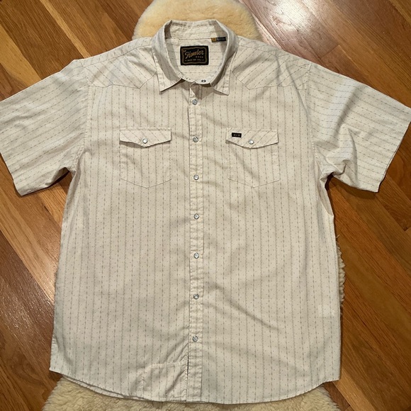 Howler Brothers Other - Howler Bros striped cotton-poly blend western pearl snap shirt